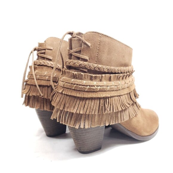 Naughty Monkey Women's Size 6.5 Brown Suede Leather Ankle Bootie - Picture 4 of 9